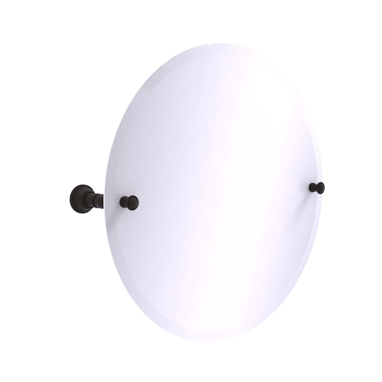 Carolina Collection Frameless Round Tilt Mirror With Beveled Edge - Oil Rubbed Bronze